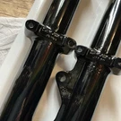 Harley 39MM Dual Disc Lower Fork Leg Sliders Black Sportster Fxr Dyna Showa G577. Fixed Price $325.00.