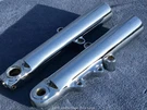 18-25 Chrome Harley Fork Legs Sliders Heritage Deluxe Flhcs Exchange Progra. Fixed Price $389.00.