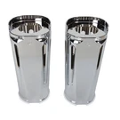 Arlen Ness Chrome +2 In. Deep Cut Fork Boot Slider Covers 20-027. Fixed Price $297.45.