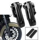 Blk Lower Fork Covers Upper Slider Accent Harley Cvo Street Glide Flhx. Fixed Price $62.98.